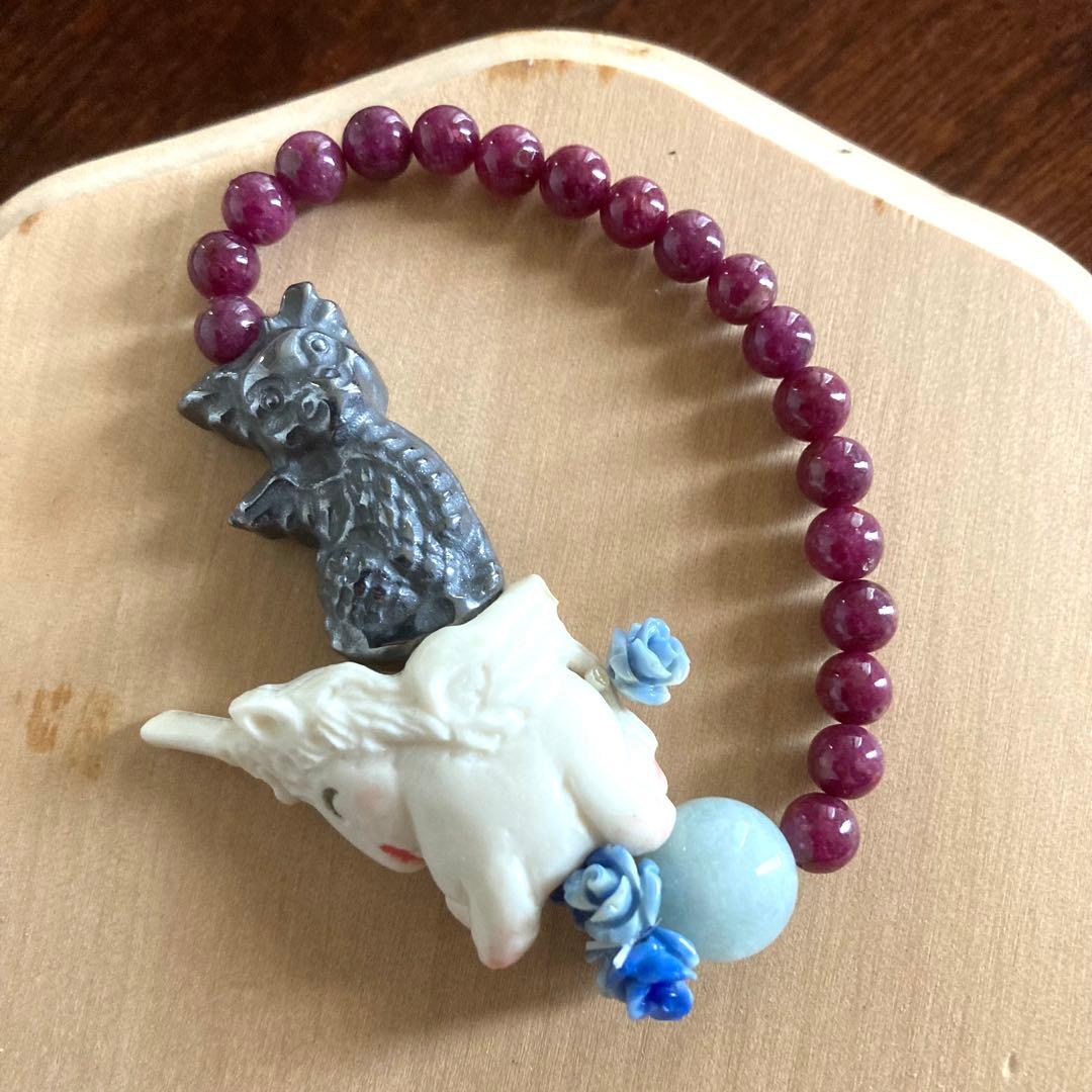 【種名　日本鹿の角】 オリジナル彫刻　⭐️銀の龍を背に乗せて♪⭐️ ドラゴン☆匿名☆