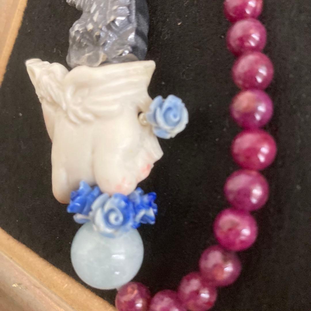 【種名　日本鹿の角】 オリジナル彫刻　⭐️銀の龍を背に乗せて♪⭐️ ドラゴン☆匿名☆