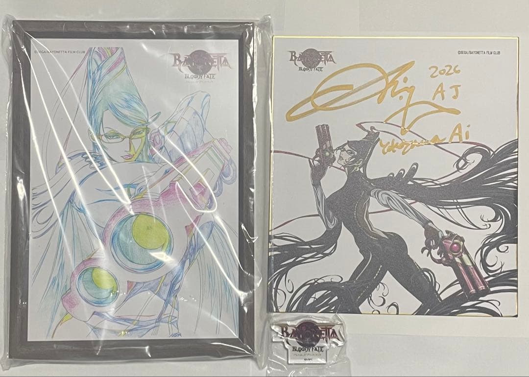 即購入OK BAYONETTA ベヨネッタ　横山愛先生　直筆サイン色紙　3点