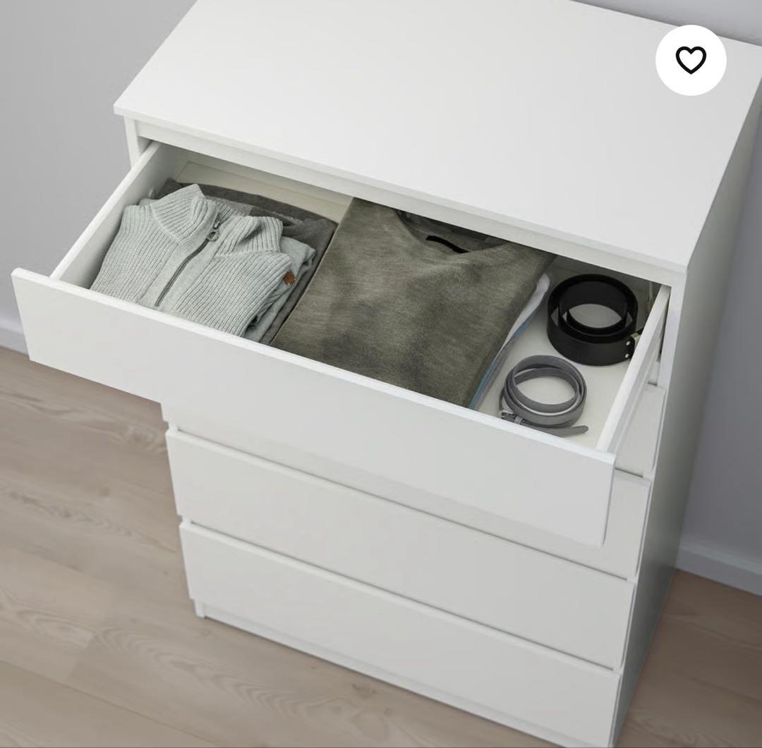 IKEA チェスト　引き出し5 ホワイト　白　新居　引越　一人暮らし　白い部屋