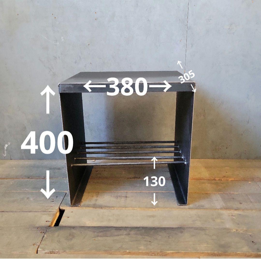 スツール　椅子　ベンチ　アイアン　おしゃれ　シンプル　四角い　四角　黒皮