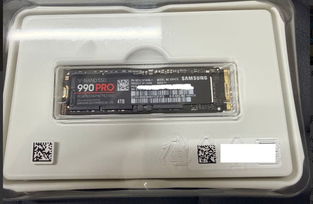 Samsung 990 PRO 4TB SSD 中古品