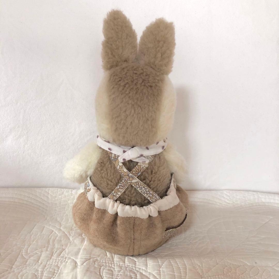 ハンドメイド　おしゃれうさぎくん　アルパカ&ウールのぬいぐるみ