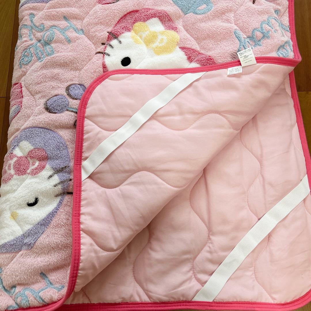 新品　ハローキティ　敷きパッド　キティ　ミミィ　♡柄　ダブルサイズ　サンリオ