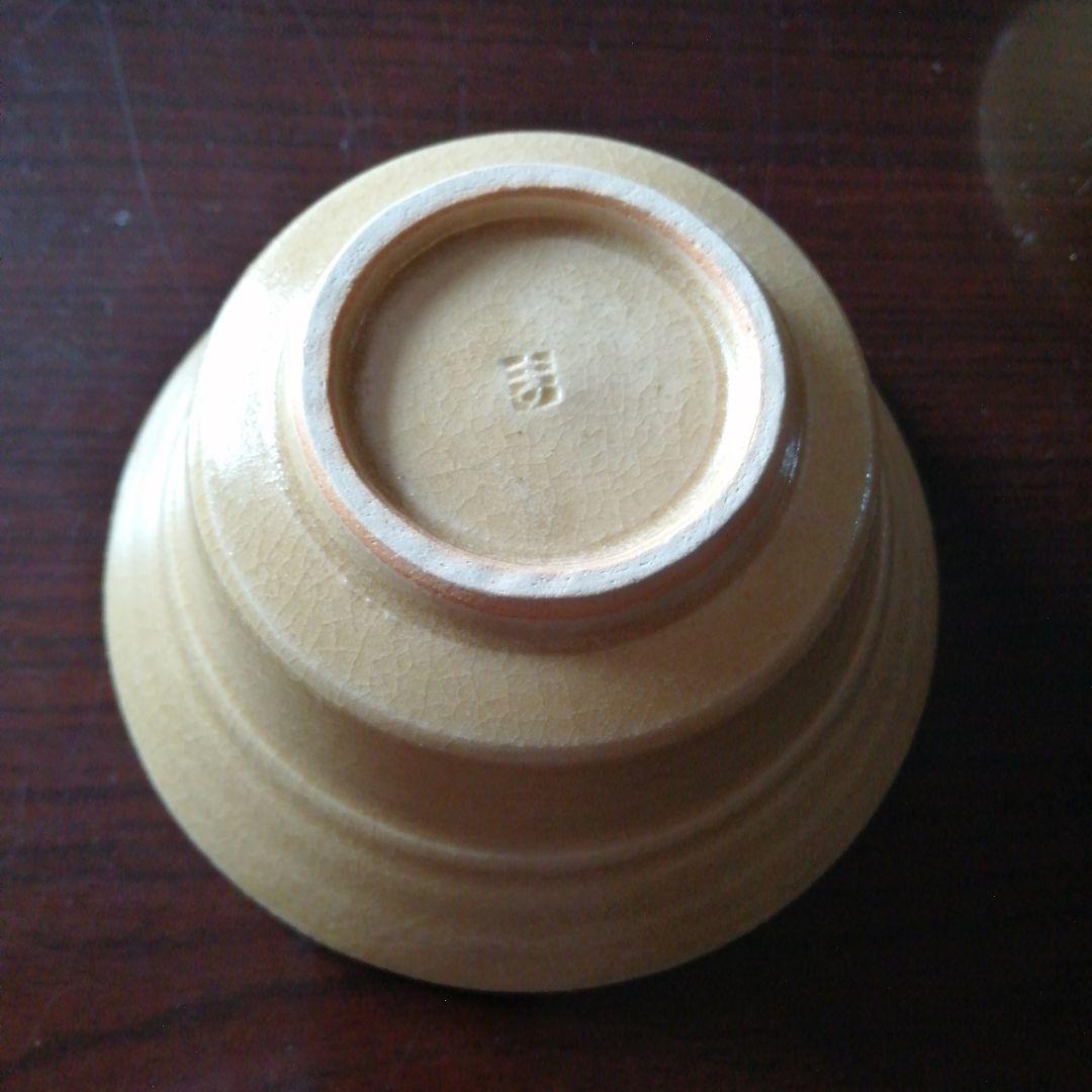 美濃焼　中島正雄　黄瀬戸輪花縁小鉢　5客　14cm