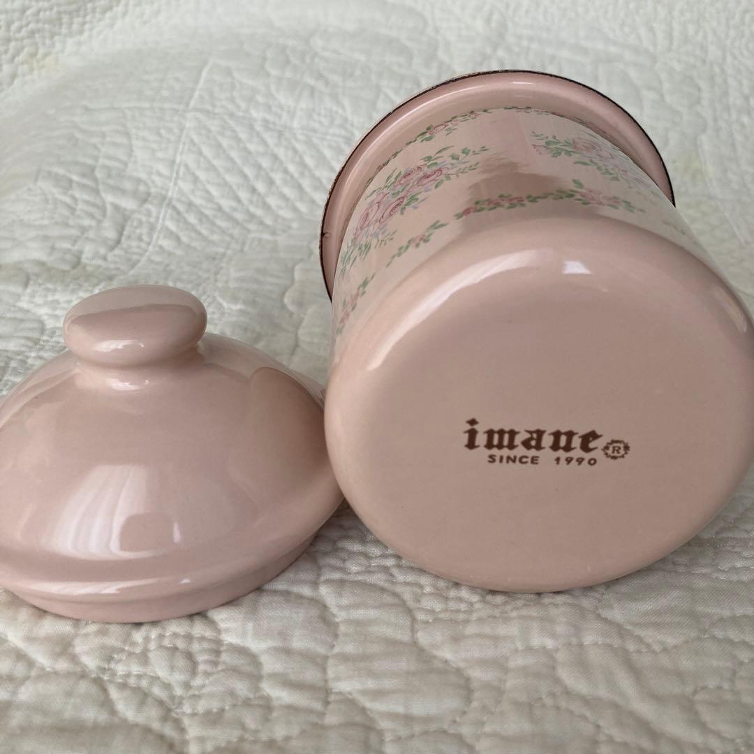 イマン　マリアローズ琺瑯キャニスター3個セット美品