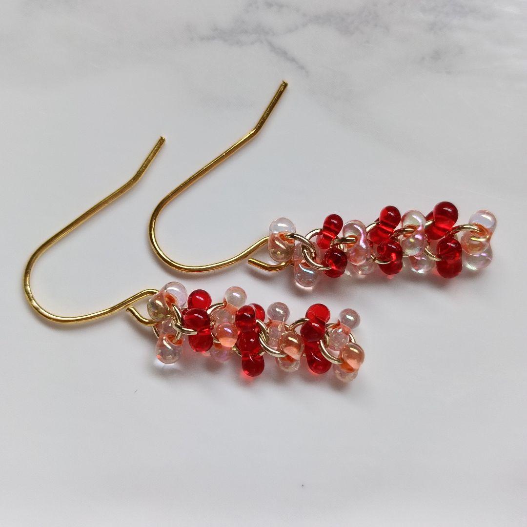 No.462 チェコビーズ ファルファーレのピアス