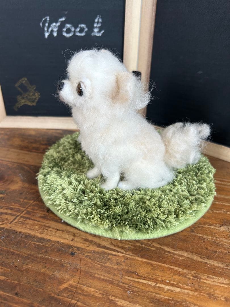 alice... 羊毛フェルト　ハンドメイド ホワイトチワワ