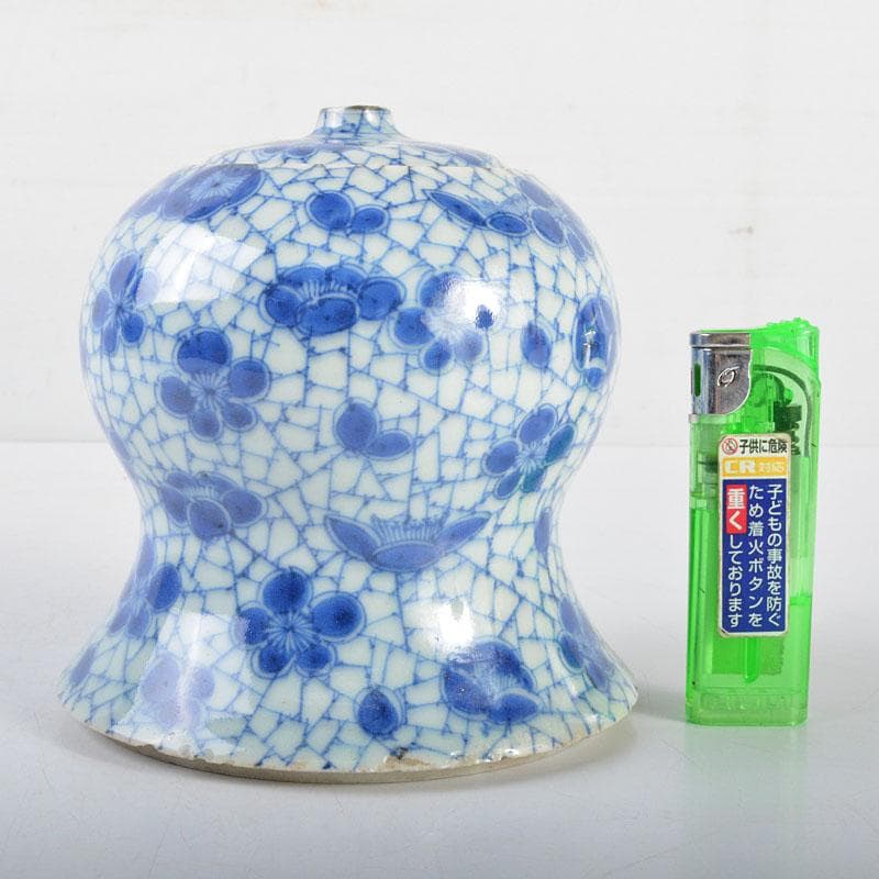 中国　青花　染付氷烈梅文瓶　M　R4544