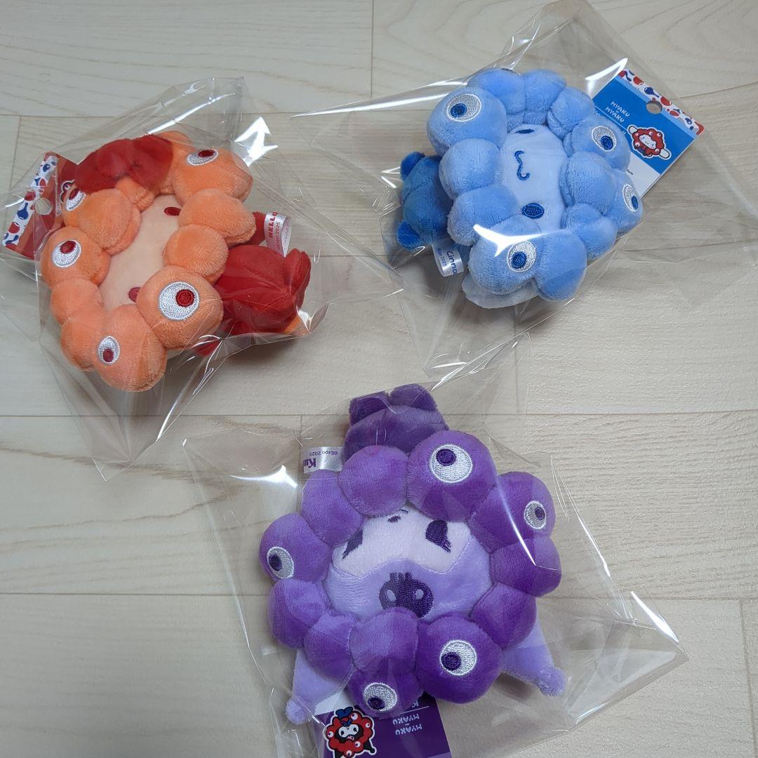 EXPO2025 　サンリオミャクミャクぬいぐるみBC推しカラー　３体