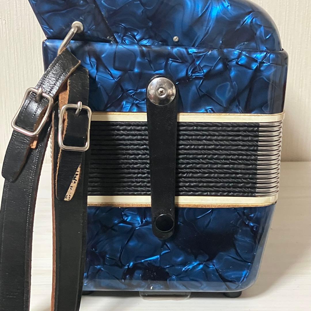 トンボ　TOMBO アコーディオン No.181 青 30鍵盤 ハードケース付き