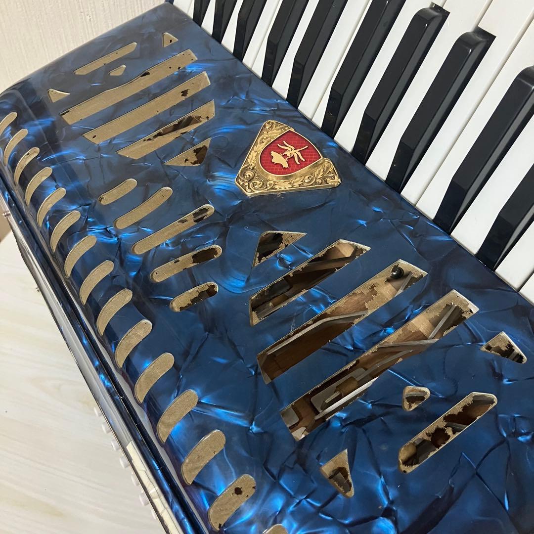 トンボ　TOMBO アコーディオン No.181 青 30鍵盤 ハードケース付き