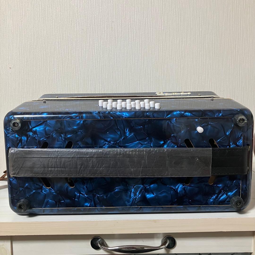 トンボ　TOMBO アコーディオン No.181 青 30鍵盤 ハードケース付き