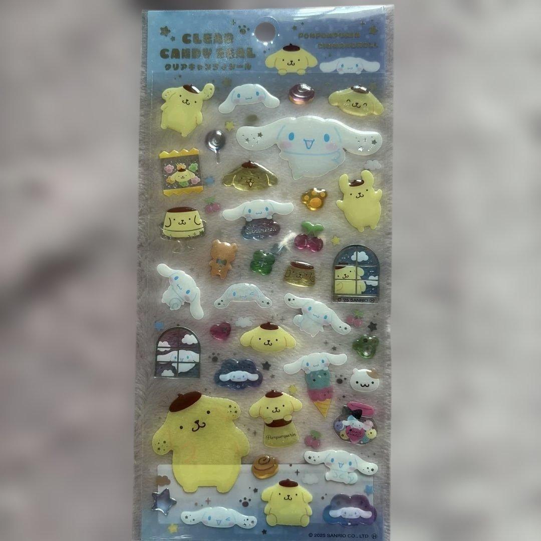 シナモン プリン シール8枚セット ウォーター おはじき はっぴーフォン