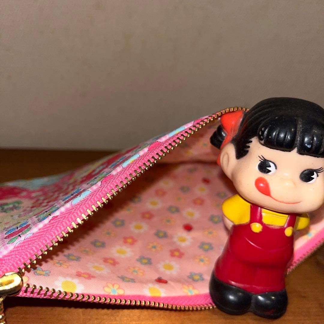 ❣️専用です❣️★425★プチハニー＊ヘキサゴン柄〈ピンク〉20㌢フラットポーチ