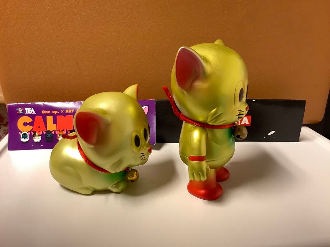 アートジャンキー　カームキャット　カームキャットレスラー　ゴールド2体セット