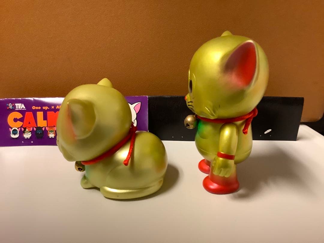 アートジャンキー　カームキャット　カームキャットレスラー　ゴールド2体セット