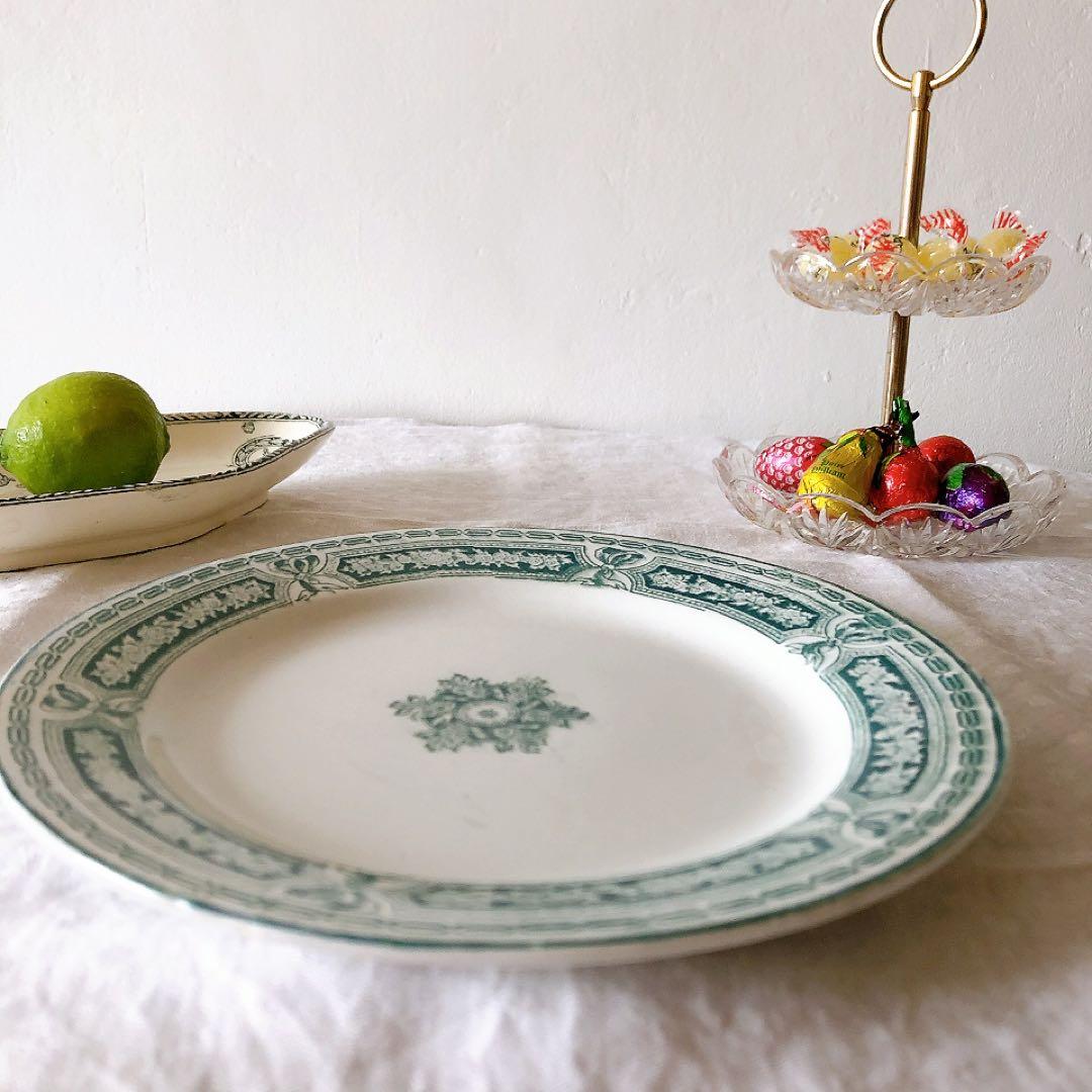 ヴィエイヤールボルドー　カマイユ ディナープレート　F フランスアンティーク食器