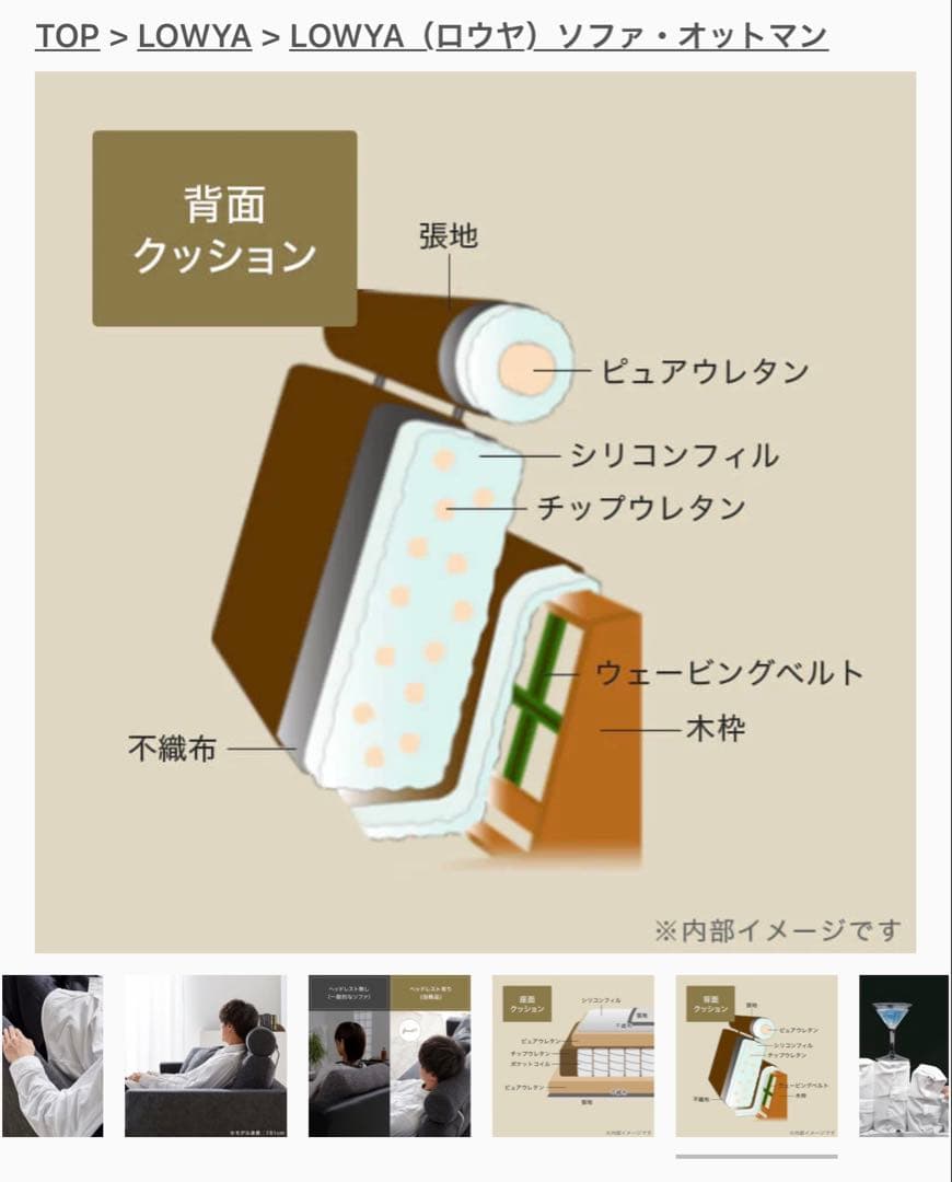 LOWYA 高級ソファ セット　ダークグレー