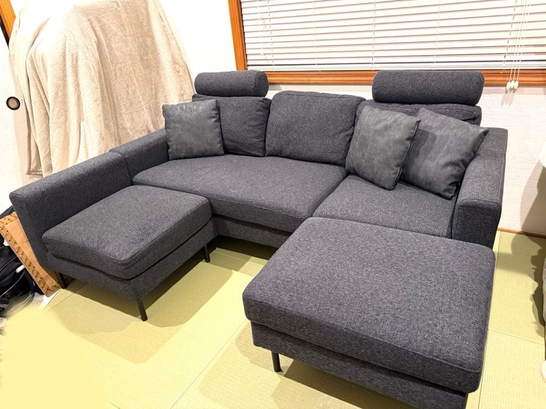 LOWYA 高級ソファ セット　ダークグレー