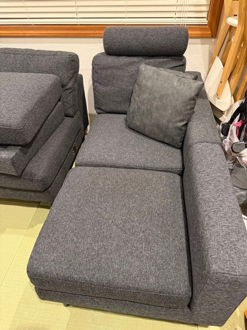 LOWYA 高級ソファ セット　ダークグレー