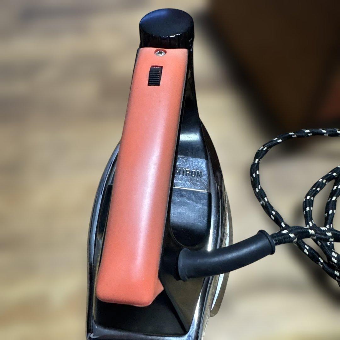 【希少・動作確認済】昭和レトロ ホーム電気工業 アイロン HS-305 木箱付き