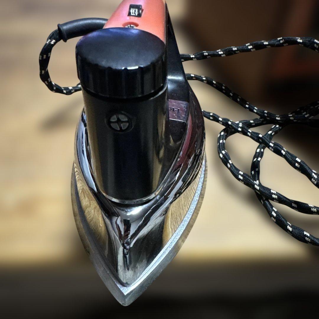 【希少・動作確認済】昭和レトロ ホーム電気工業 アイロン HS-305 木箱付き