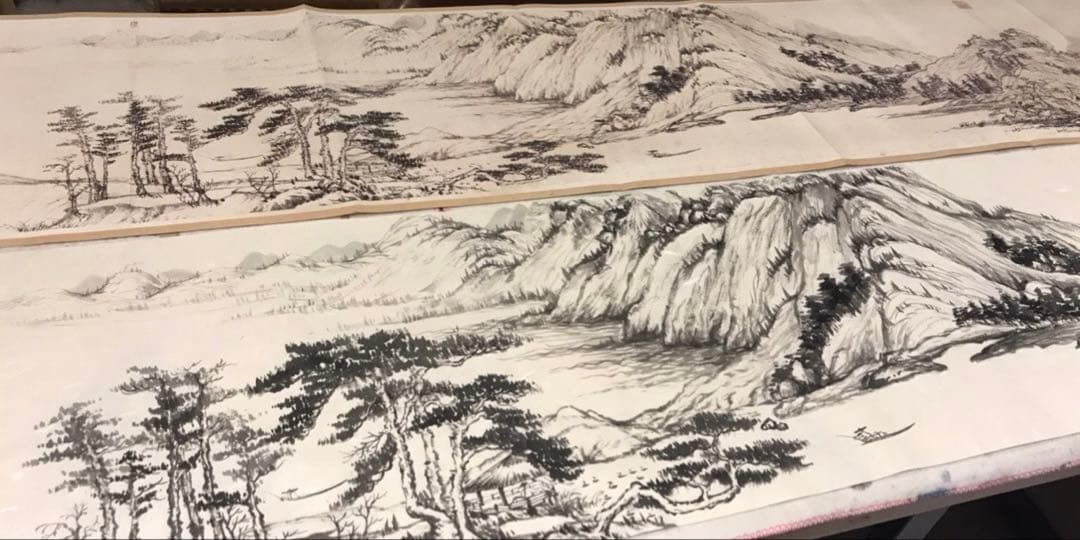 書道用紙　特浄長巻宣紙　半紙　手漉き2014年の熟成紙　在庫残少