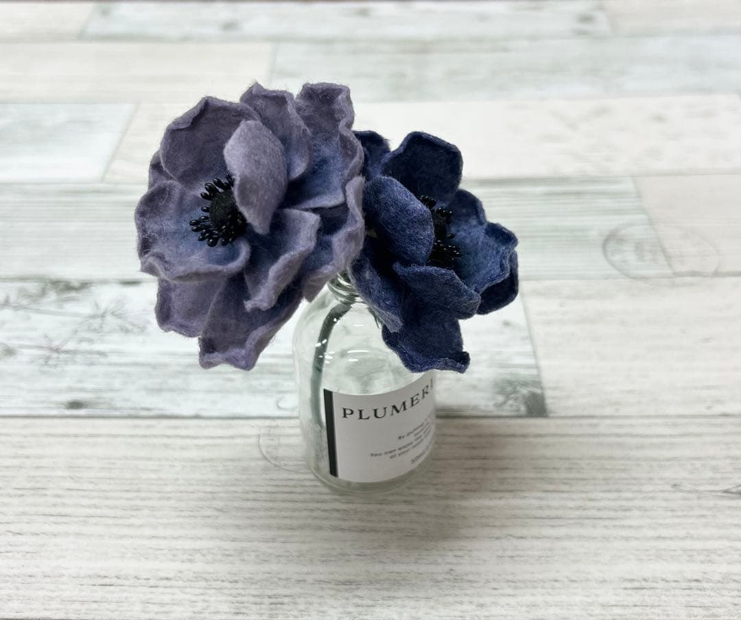 【ハンドメイド】★フェルトフラワー★ダリアとアネモネの華やかアレンジ