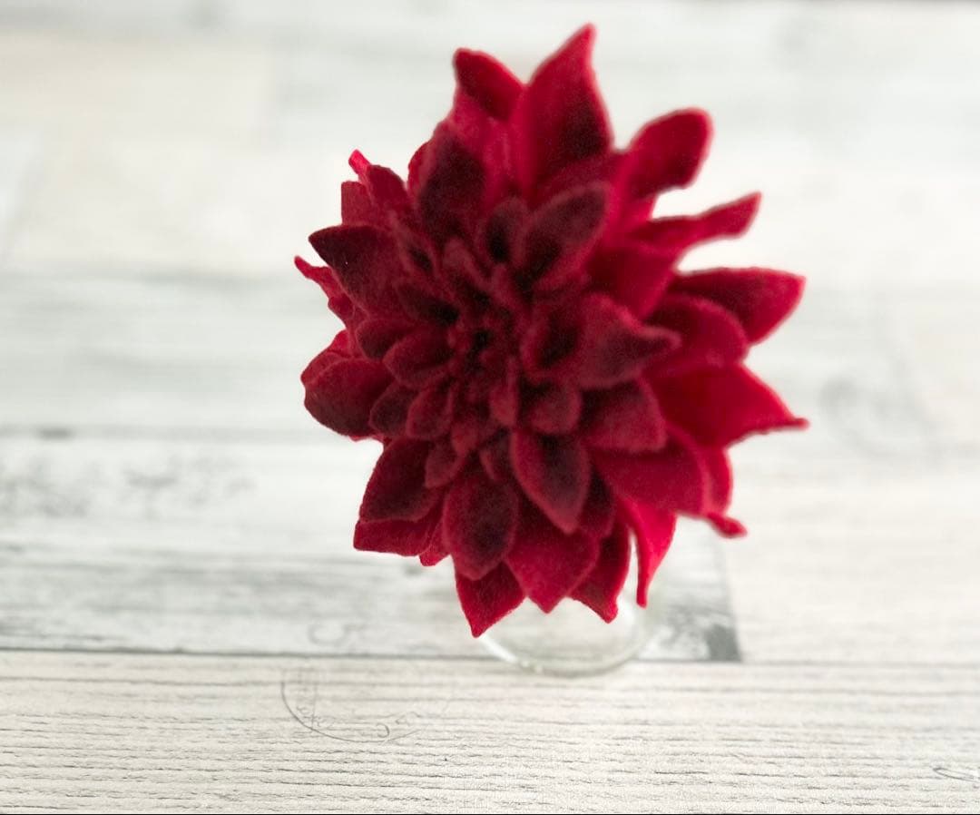 【ハンドメイド】★フェルトフラワー★ダリアとアネモネの華やかアレンジ