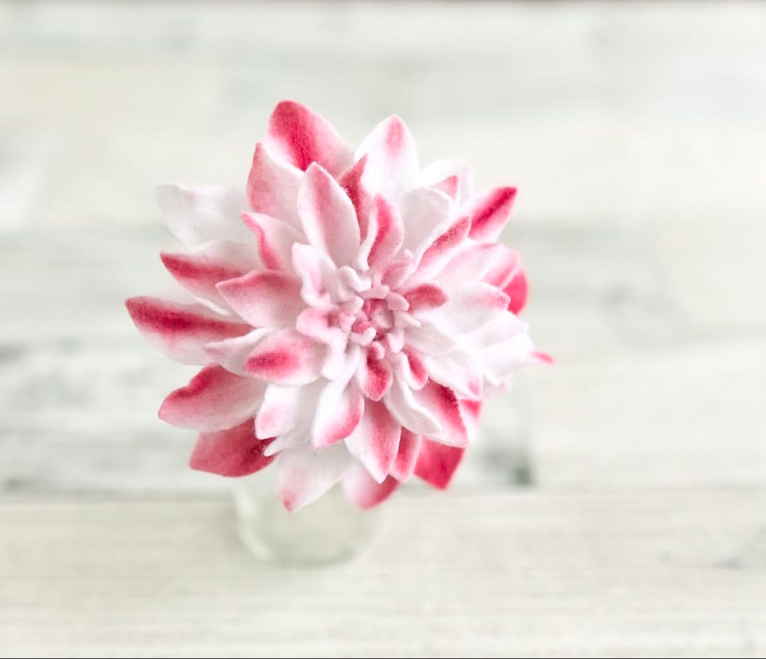 【ハンドメイド】★フェルトフラワー★ダリアとアネモネの華やかアレンジ
