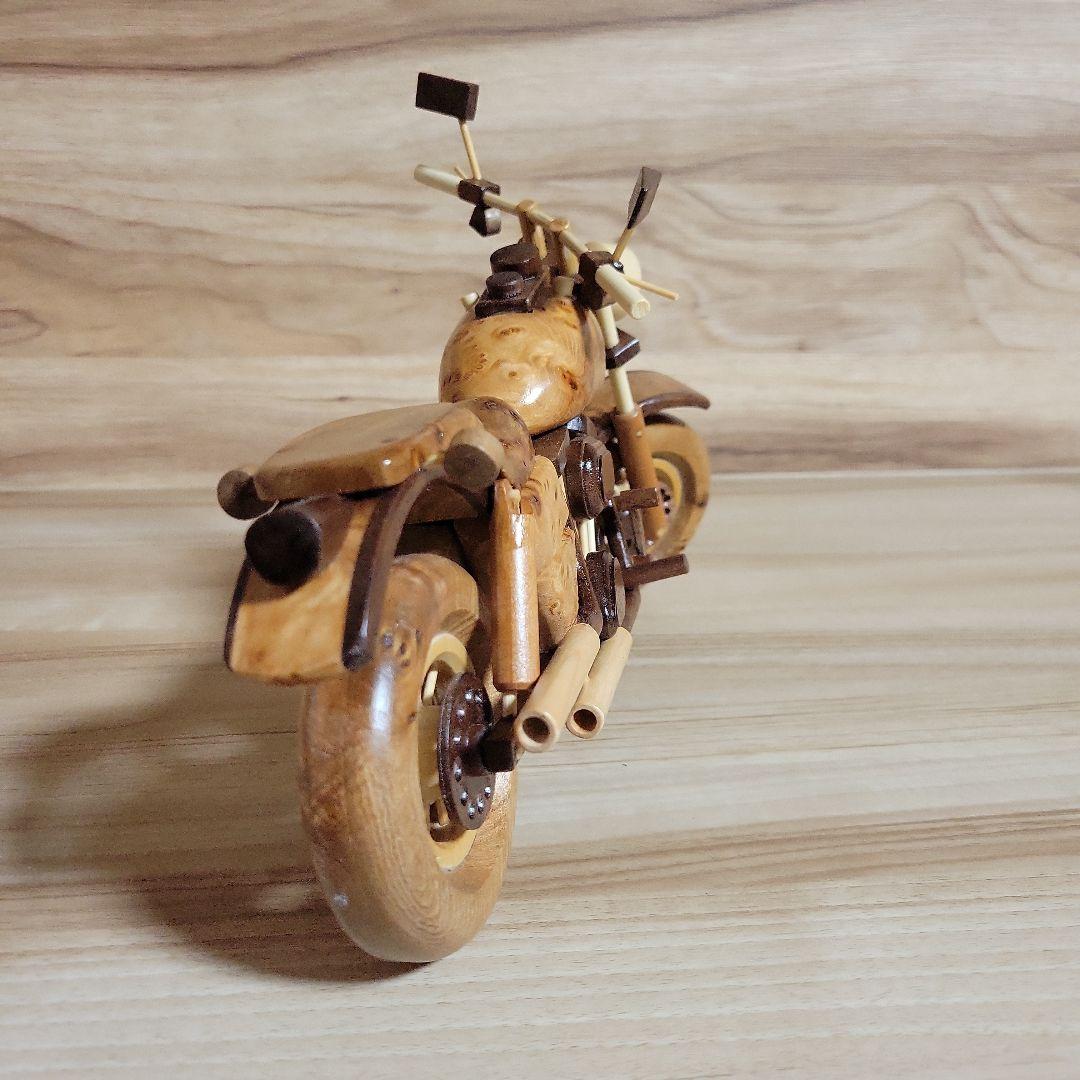 バイク ハーレー風 木工 工芸 瘤材 ハンドメイド
