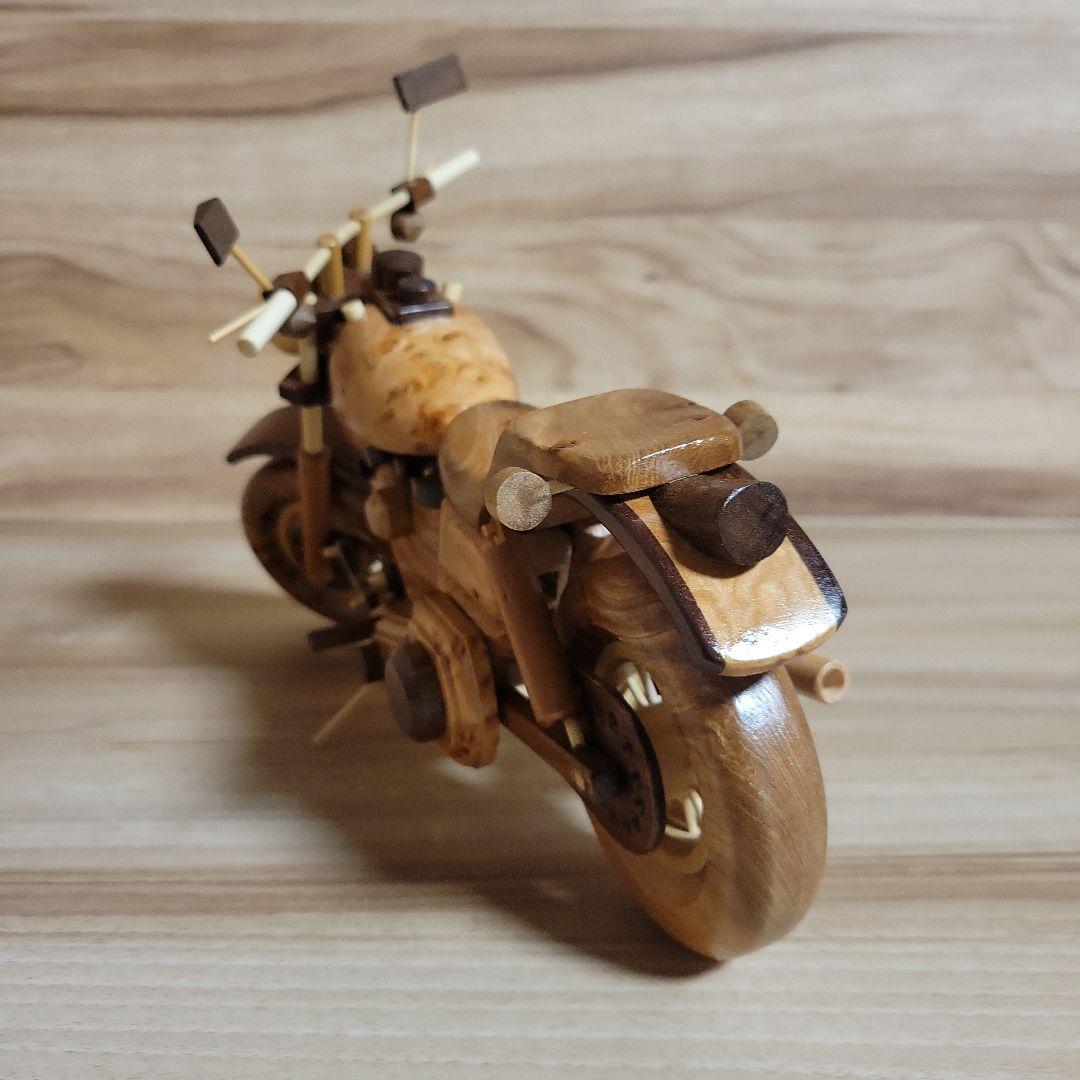 バイク ハーレー風 木工 工芸 瘤材 ハンドメイド