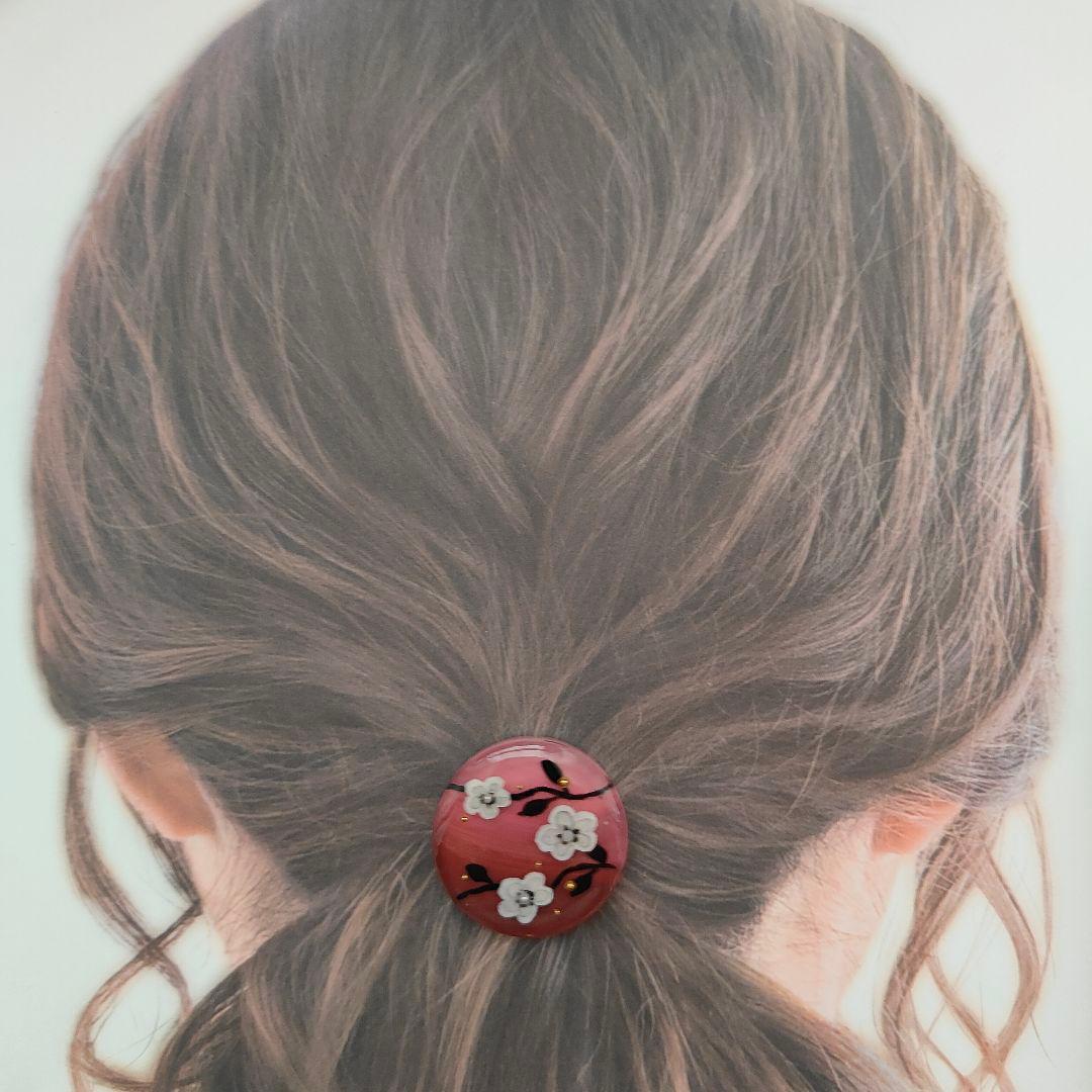 【907】ハンドメイド　レジン　ヘアゴム　ポニーフック
