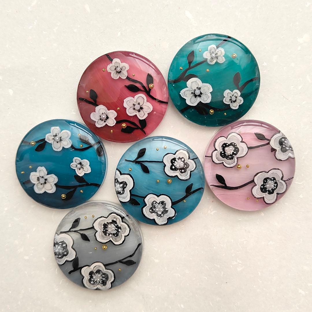 【907】ハンドメイド　レジン　ヘアゴム　ポニーフック