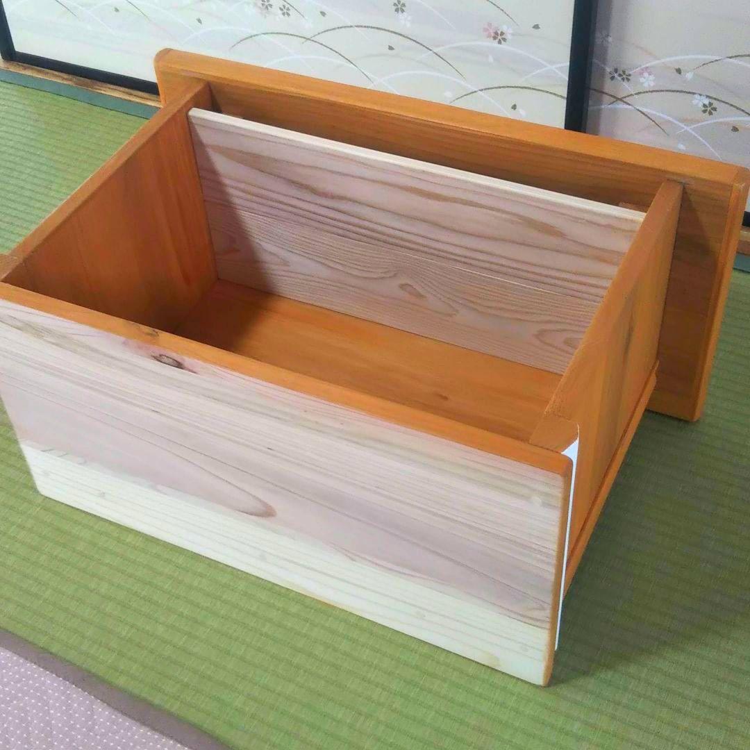 ☆ハンドメイド/落語テーブル/ボックス型テーブル/飾りテーブル/机→天然杉