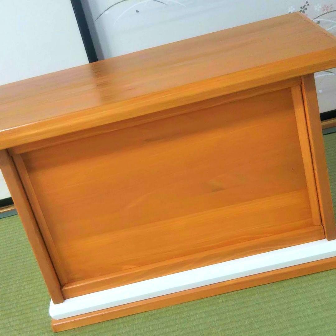 ☆ハンドメイド/落語テーブル/ボックス型テーブル/飾りテーブル/机→天然杉