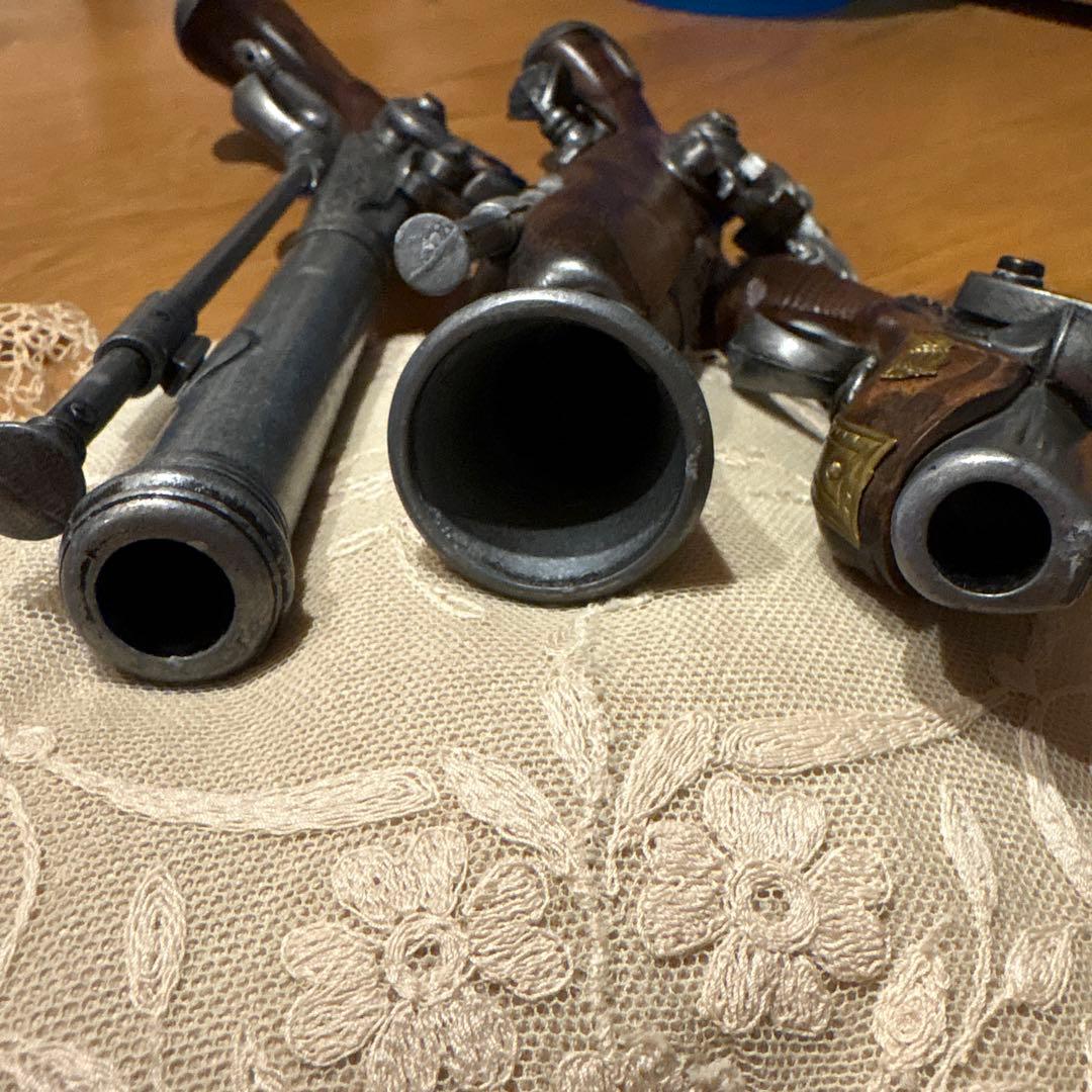 レプリカ　デリンジャー フィラデルフィア モデルガン　火薬入れ４点アンティーク