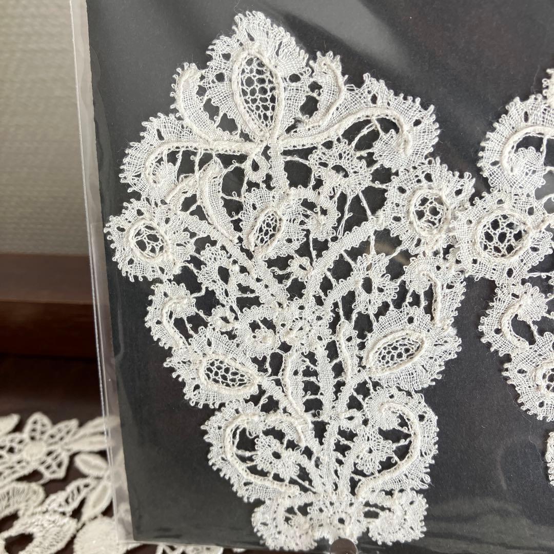 アンティークレース　ロザリンレース　襟飾り