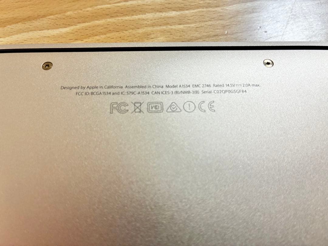 Apple MacBook A1534 充電器付き