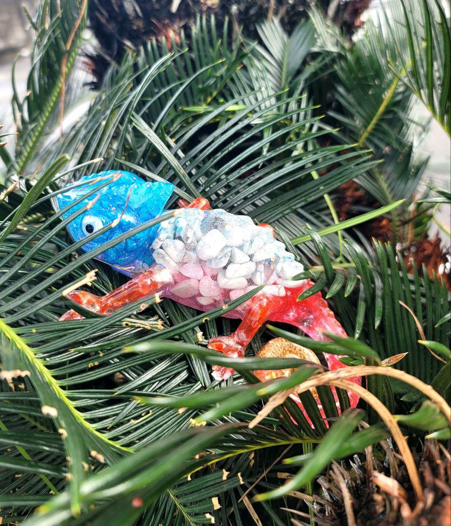 竹富島巡礼・星の砂入り 家族とご縁を守る守護ヤモリオルゴナイト