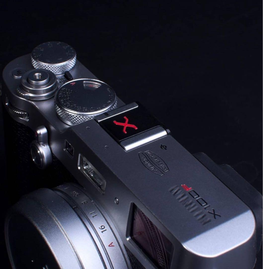 超レアFUJIFILM X レッド高級アルミ製シューカバー2個セット