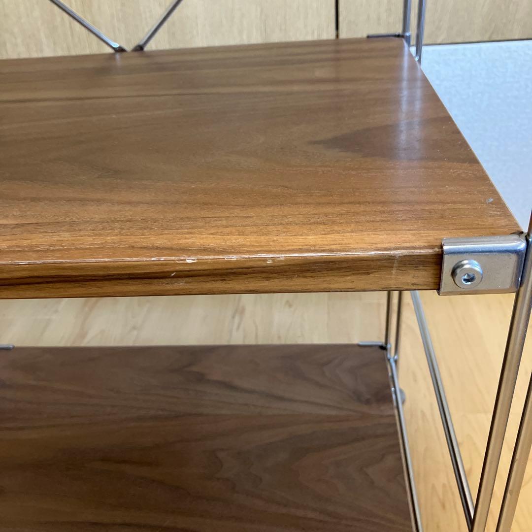 無印良品　ステンレスユニットシェルフ　ウォールナット材棚セット