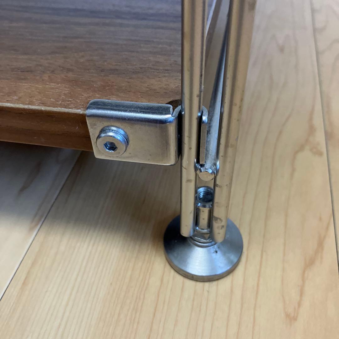 無印良品　ステンレスユニットシェルフ　ウォールナット材棚セット