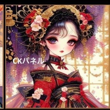 激レア着物を着た女の子パネル生地　ハンドメイド