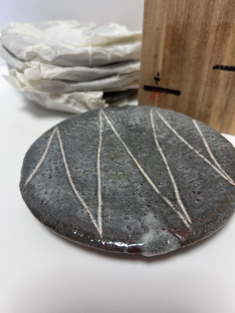 銘々皿　皿五点セット　箱付き　瀬戸物　谷口玄