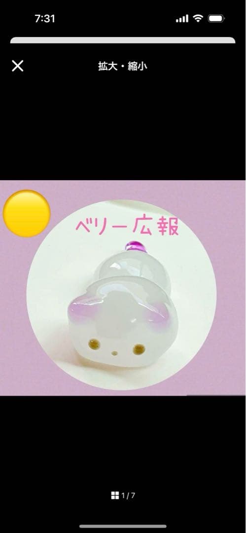 Blue Strawberry Dream バタフライピーティー　ねこ　レジン