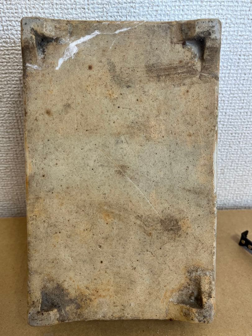 中国美術清時代 青花花卉丸文長方水盤 唐物水盤 植木鉢 盆栽鉢 盆器