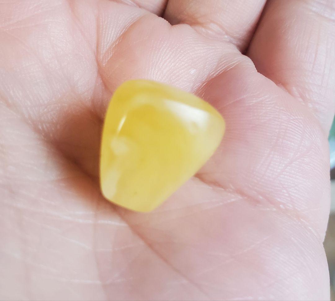 天然琥珀蜜蝋三通穴あきビーズ