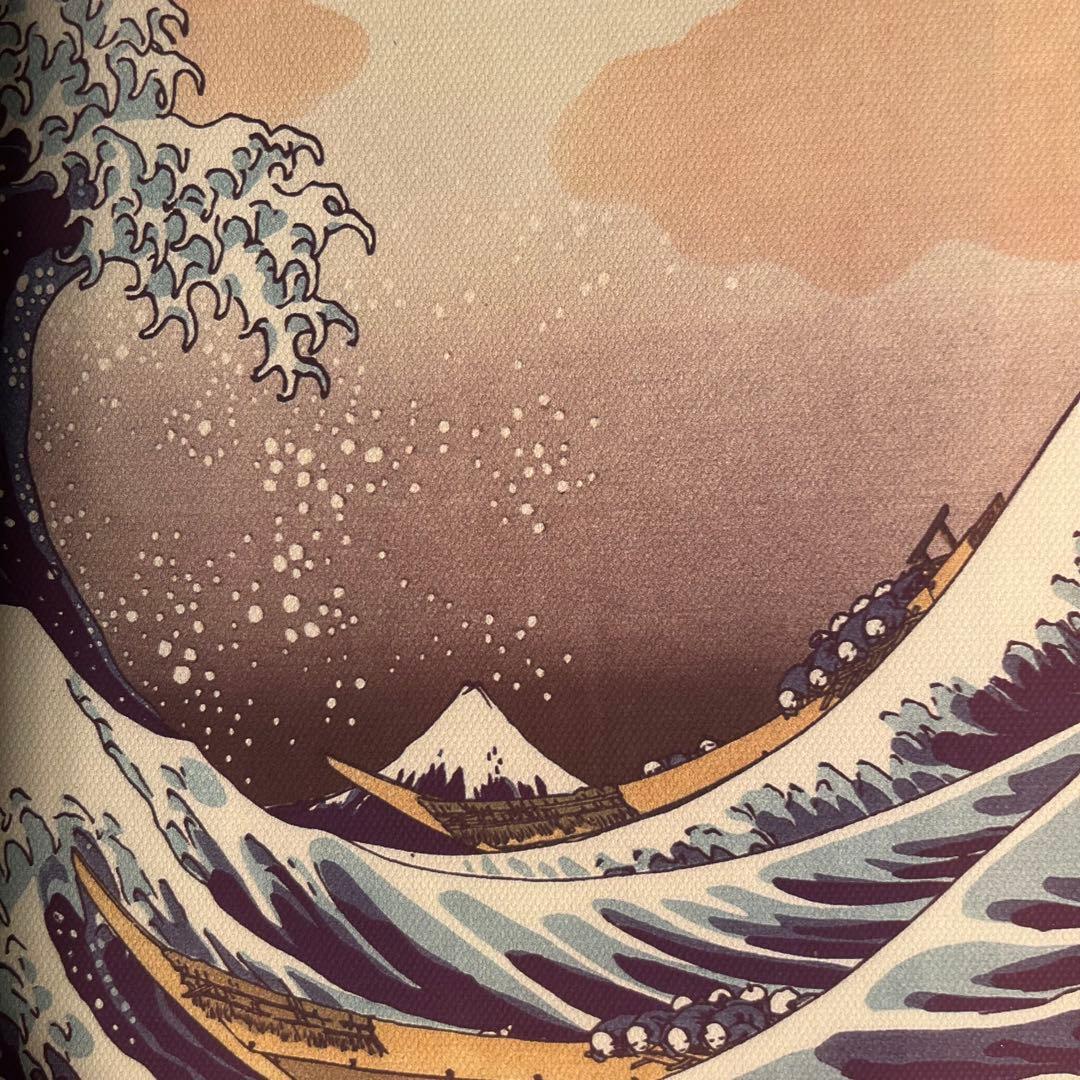 キャンバス プリントアート 葛飾北斎の富嶽三十六景 神奈川沖浪裏 額付き 絵画